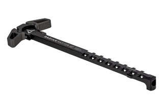 Radian Raptor SD Ambidextrous SR 25 charging handle features tungsten grey latches